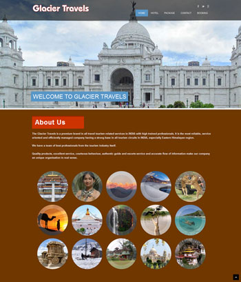 Website Design of Glacier Travels