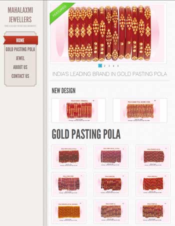 Website Design of Mahalaxmi Jewellers