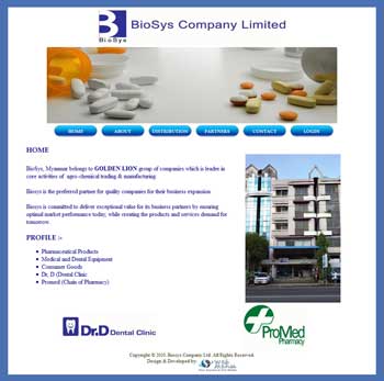 Website Design of Biosys Company Ltd