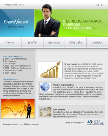 Website Design of Sharevaaani